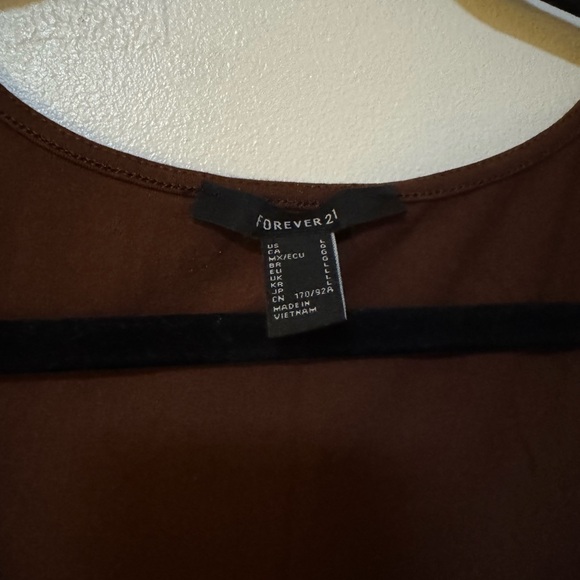 Forever 21 Brown Long Sleeve Midi Dress - Picture 2 of 6